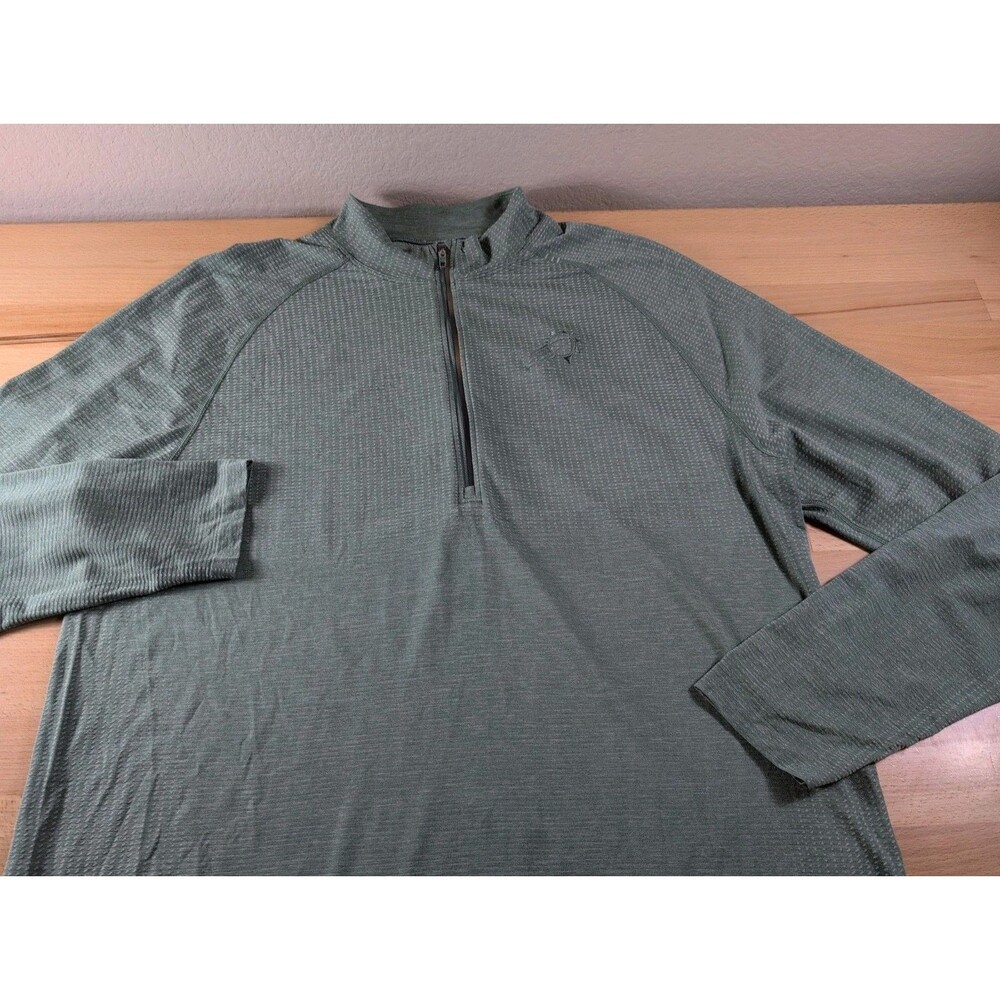 Lululemon Metal Vent Tech 1/2 Zip Pullover Green Mens XL Phoenix Suns Logo